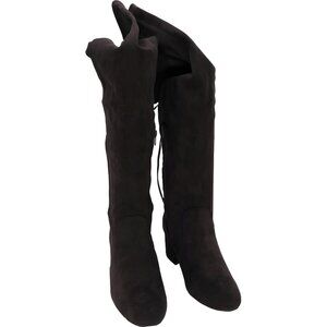 Sugar Ollie Over-The-Knee Brown Stretch Microsuede Boots Women US 7.5M